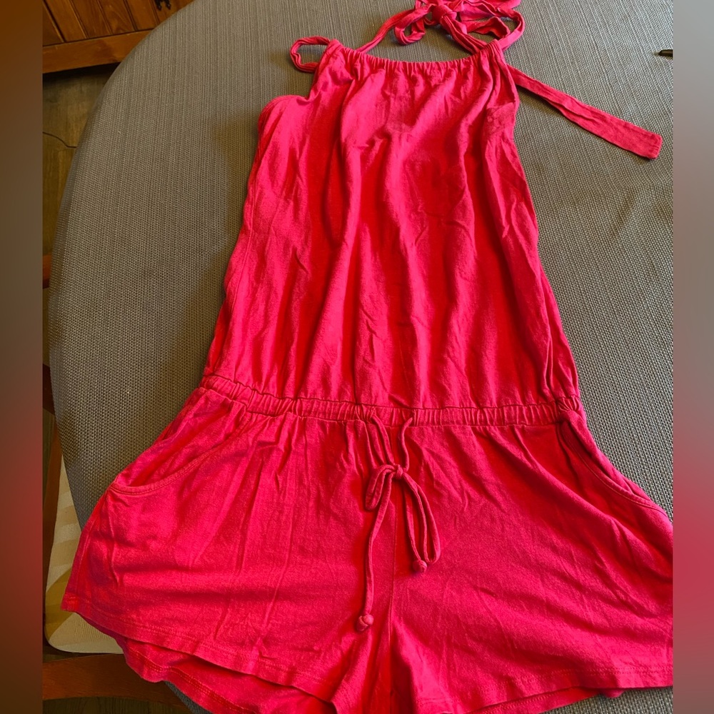 Xpress bright, pink romper, extra small